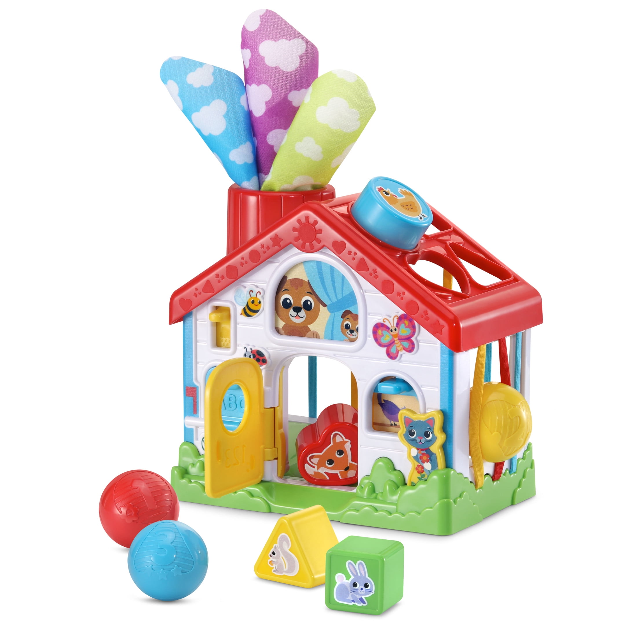 LeapFrog 4-in-1 Discovery House Plastic, Elastic, Fabric with Accessories, Baby and Toddler Toys