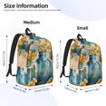 thumbnail image 3 of Naloa Rustic Blue Vase Blossoms Canvas Backpack for Men Women Rucksack Casual Travel Daypack College Tote Satchel Bookbag for Teens-Medium, 3 of 7