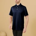 thumbnail image 2 of Yiaimeir Men's Three Button Printed Lapel Short Sleeve T-Shirt Top Streetwear,Size M-3XL, 2 of 5