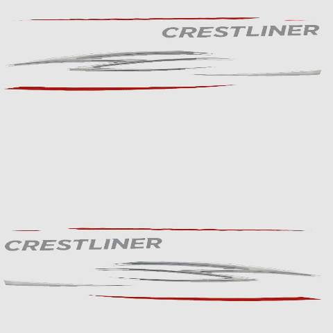 Crestliner Boat Hull Graphic Decal 2090324 | Fish Hawk (Set of 10)