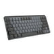 thumbnail image 1 of Teclado inalámbrico iluminado Logitech MX Mechanical Mini, interruptores táctiles silenciosos, retroiluminado, Bluetooth, USB-C, macOS, Windows, Linux, iOS, Android, metal (renovado), 1 of 5