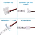 thumbnail image 4 of 96 Piezas 8mm 2 Conector de Luz de Tira LED para 8 mm de Flexible SMD 3528 2835 Tira de Luces LED de Un Solo Color Sin Soldadura, 4 of 5