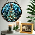 thumbnail image 6 of Pine Tree Stained Glass Suncatcher, Pine Tree Glass Suncatchers for Windows For Merry Christmas, 6 of 7