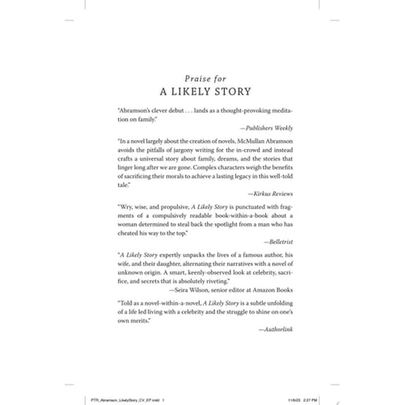 Pre-Owned A Likely Story (Paperback) 1982199253 9781982199258