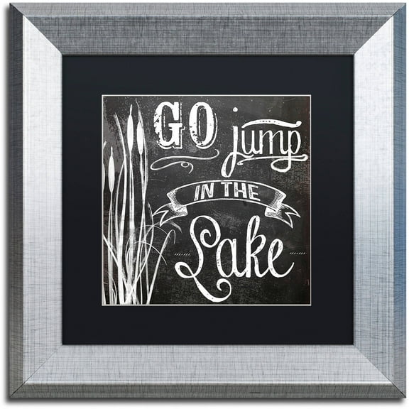 Trademark Fine Art "Lake House V" Canvas Art by Color Bakery Black Matte, Silver Frame