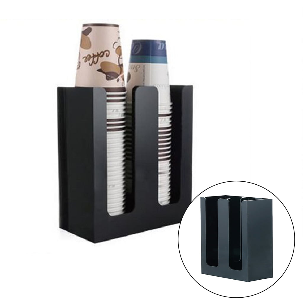 Countertop Paper Water Coffee Cup&Lid Holder Dispenser Stand Dispensing Rack 