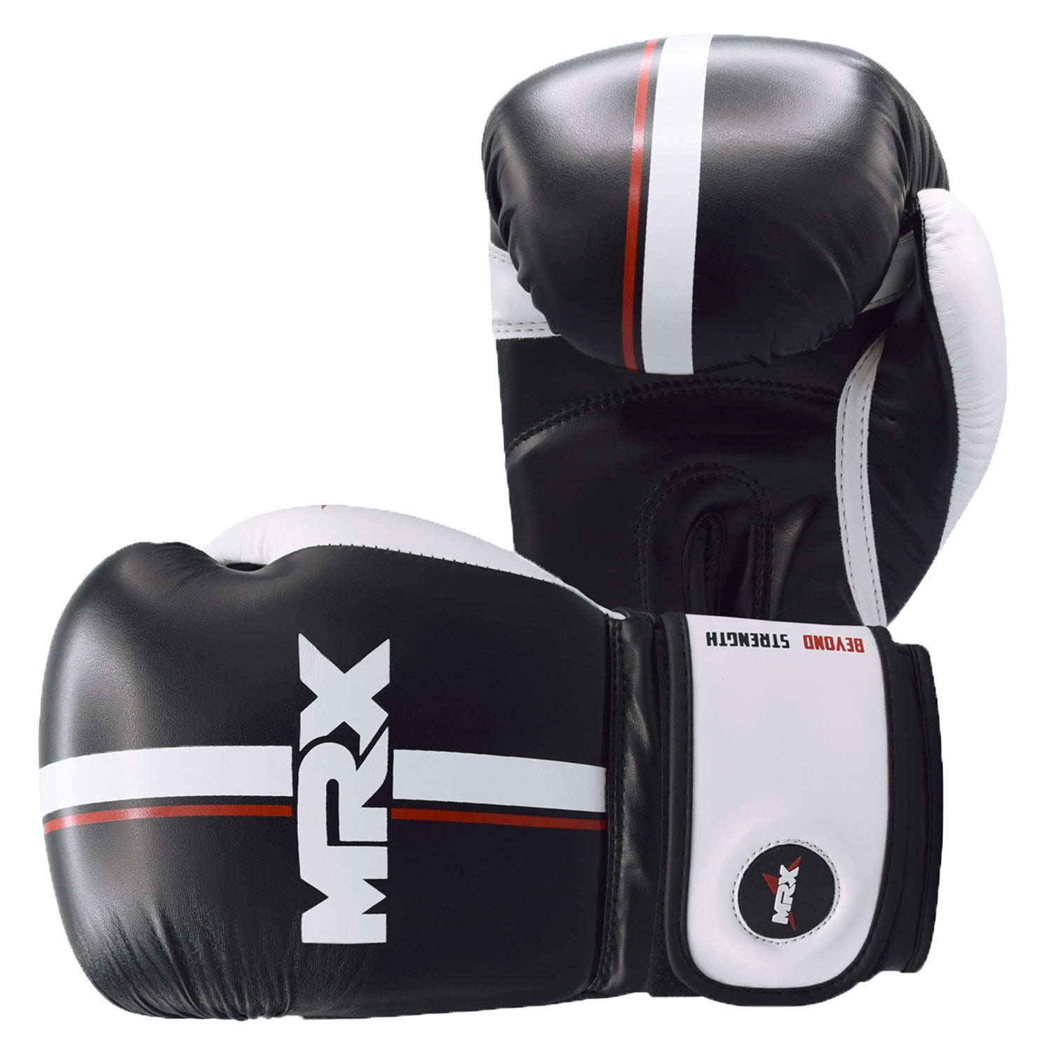 MRX Boxing Gloves for Men Women Boxing Training Gloves Kickboxing Muay Thai Sparring Punching Gloves Kickboxing Gloves Heavy Bag Workout Gloves for Boxing Durable Leather MMA Martial Arts|Black White