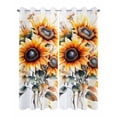 thumbnail image 2 of nqOlkjepod Outdoor Curtains for Patio Waterproof, Sunflower Outdoor Privacy Panels Grommet, Yellow Orange Blooms Floral Spring Blackout Outside Curtains for Porch/Cabana/Pergola 54"x95", 2 Panels, 2 of 8