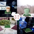 thumbnail image 2 of RYLABLUE Green Check Plaid Set of 4 Coaster for Drinks, Absorbent Ceramic Stone Coasters Cup Mat with Cork Base for Home Kitchen Room Coffee Table Bar Decor, 2 of 4