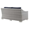 thumbnail image 5 of Modway Conway Modern Wicker / Rattan Patio Loveseat in Light Gray/Navy, 5 of 8