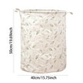 thumbnail image 2 of Patterned Linen Laundry Hamper Without Lid Large Open Top Stylish And Breathable Fabric For Bedroom Or Bathroom Easy And Durable Design Metal Hampers for Laundry Wheel Separator Hamper Dorm Laundry, 2 of 3