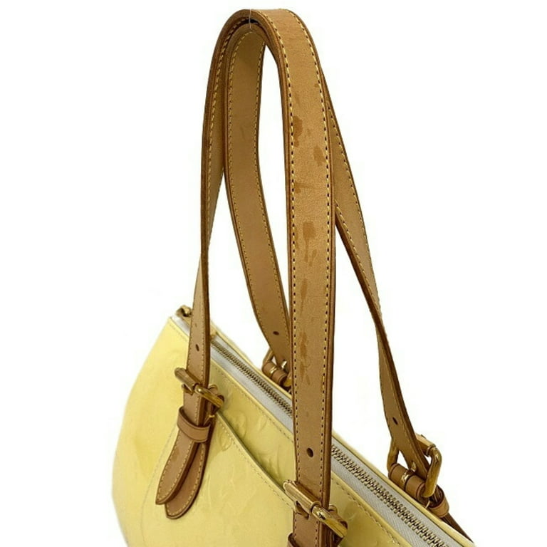 Pre-Owned Louis Vuitton Handbag Rosewood Avenue Yellow Beige Monogram Vernis  M93508 Patent Leather FL4097 LOUIS VUITTON Enamel Triangle Ladies (Good) 