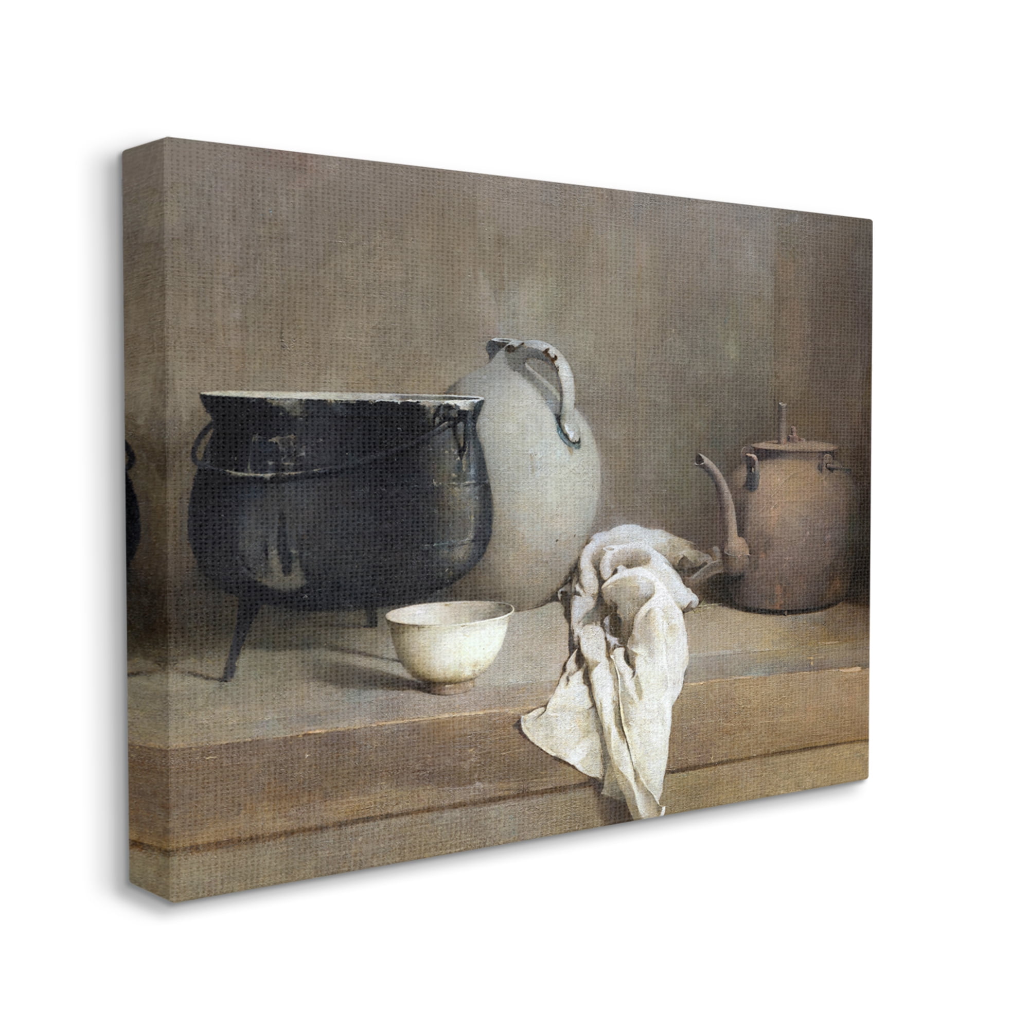 Stupell Industries Classic Still Life Painting Abstract Painting Gallery Wrapped Canvas Print Wall Art, 20 x 16