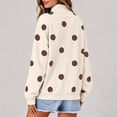 thumbnail image 6 of UDAUDU Womens Polka Dot Sweatshirts Mock Neck Long Sleeve Pullover Tops Oversized Y2K 2026 Fall Fashion Outfits Loose Fit Cute Casual Sweatshirt S, 6 of 6