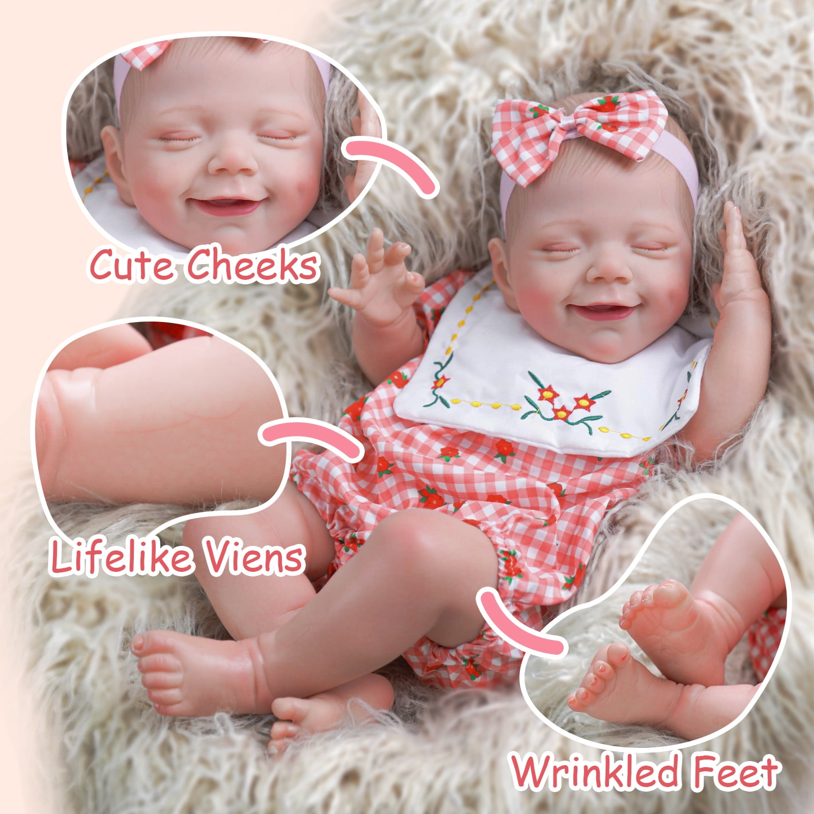 WOOROY Realistic Reborn Baby Dolls - 20 Inch Lifelike Newborn Baby Doll  Girl Real Life Baby Dolls Sleeping Soft Weighted Reborn Doll Gift Toys for  3+