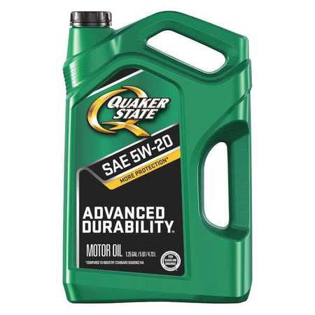 QUAKER STATE Motor Oil-Advancd Durability,5 qt.,5W-20 (Best Conventional Oil For High Mileage)