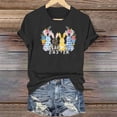 thumbnail image 4 of Mujeres Manga Corta de Verano Tops Día de San Valentín Impreso Cuello Redondo, Camisa de Moda Casual Blusa, 4 of 6