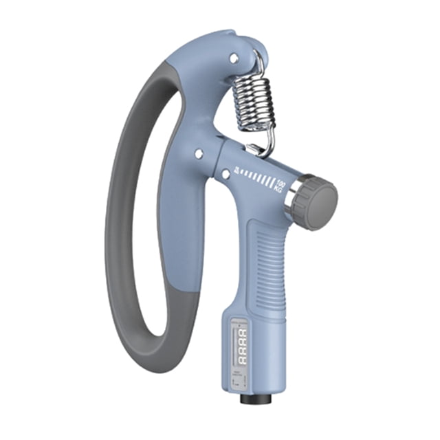 Graflsoa Renforceur de Poignée Électronique Réglable avec Compteur Numérique pour Entraînement des Muscles des Bras, Résistance de 10-100kg, TRP & Acier Inoxydable, Noir/bleu/vert