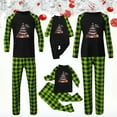 thumbnail image 4 of Aofany Family Matching Christmas Pajamas Set, Christmas Tree&Letter Print Long-Sleeved T shirt Tops + Plaid Trousers Holiday Sleepwear Outfits for Family Member, 4 of 5