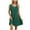 Green, variant on Dresses for Women Sleeveless Pockets Round Neck Solid Pleated Dress Casual Dresses
