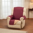 thumbnail image 3 of OakRidge Microfiber Reversible Recliner Cover, Polyester, 23” Wide, Machine Washable, Burgundy/Tan, 3 of 5