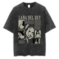 thumbnail image 4 of Camiseta lavada de la cantante Lana Del Rey de los 90 para hombres y mujeres, camisetas de moda Retro de manga corta, camisetas de algodón de gran tamaño, ropa de calle, 4 of 5