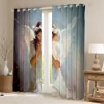 thumbnail image 2 of jejeloiu Cute Angle Girls Curtains Pack of 2 (42x84 Each),White Wings Curtains Blackout For Kids, 2 of 6