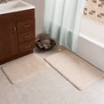 thumbnail image 5 of Lavish Home 67-0032-P Memory Foam Bath Mat Set - Woven Jacquard Fleece, Platinum - 2 Piece, 5 of 9