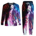 thumbnail image 5 of Demon Slayer Men's Lounge Pajamas Set 2-Piece Crew Neck Sleepwear Soft Long Sleeve Top & Pants for Sleep, Home & Vacation 3XL, 5 of 8