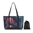 thumbnail image 7 of FORMRS Canvas Laptop Tote Bag for Women with 15.6" Computer Compartments Shoulder Handbag, Glowing Jellyfish, 7 of 7