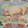 thumbnail image 3 of Summer Pig Needlepoint Accent Throw Pillow, 3 of 4