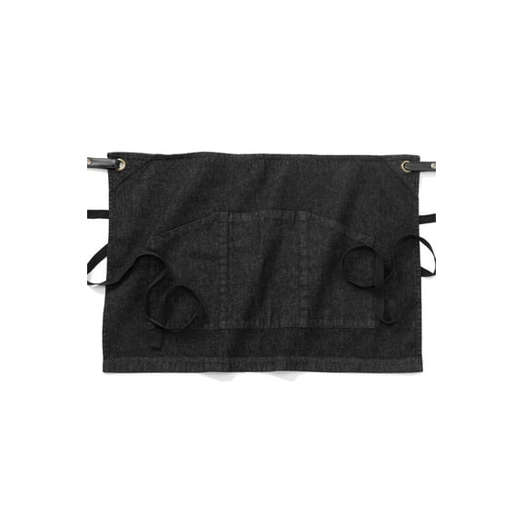 EDWARDS 3 POCKET WAIST APRON, BLACK DENIM, 0