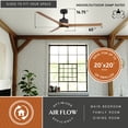 thumbnail image 4 of Ruston 60 in. Matte Black Hickory Blades, Industrial Ceiling Fan with Integrated LED Light Kit Included Remote Control, 4 of 14