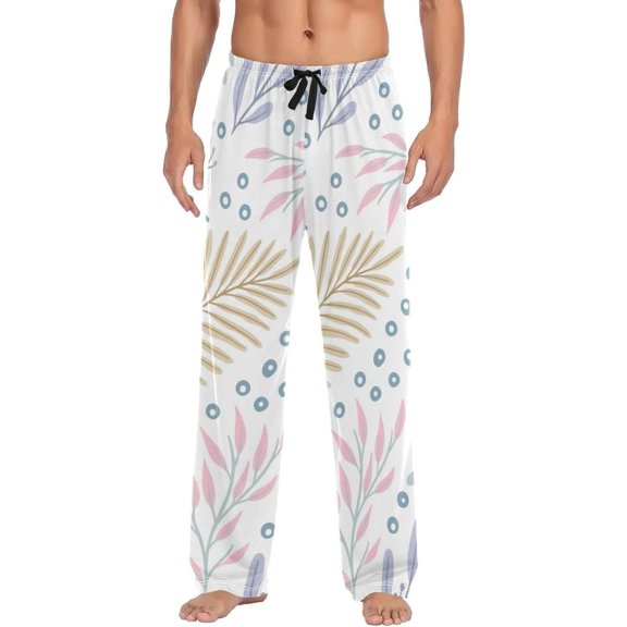 Colorful Leaves Ghost Pajama Pants, Men's Lounge Pants Light with Drawstring and Pockets, Christmas New Year Birthday Father's Day Gifts, XX-Large