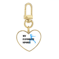thumbnail image 1 of Like Sports Fitness Balanced Kungfu Gold Heart Keychain Metal Keyring Holder, 1 of 3
