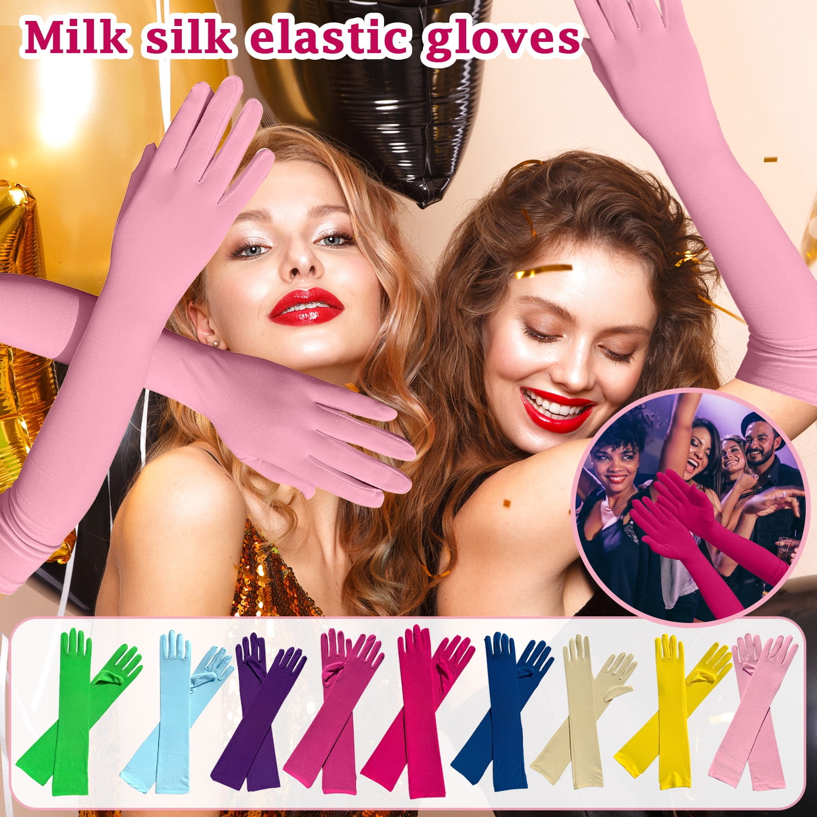 12 Pairs Neon Fishnet Gloves for 80s 90s Theme Parties, Raves