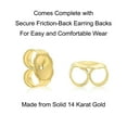 thumbnail image 6 of Solid 14k Yellow Gold Evil Eye Dainty Stud Earrings with Sparkling Cubic Zirconia, 6 of 8