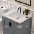 thumbnail image 4 of Ayna Decors Rooh 30" Solid Wood Bathroom Vanity with Sink – Charcoal Grey, 3 Pre-Drilled Faucet Holes, 2 Soft-Close Doors, 1 Full-Extension Drawer, Matte Black Handles, 4 of 9