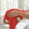 thumbnail image 4 of Unique Bargains 2 Pack Absorbent Quick Dry Hand Towels Fruit Embroidered Red 29" x 13", 4 of 5