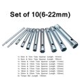 thumbnail image 2 of 10pcs Inner Hex Socket Automotive Spark Plug Tubular Hollow Sleeve Repair Disassembly Screw Tightening Hardware For Set, 2 of 5