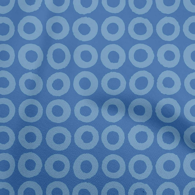 oneOone Polyester Spandex Blue Fabric Geometric Craft Projects Decor Fabric Printed By The Yard 56 Inch Wide