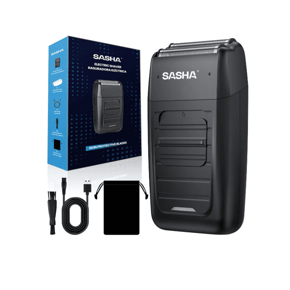Rasuradora Eléctrica Recargable Doble Cuchilla Portátil color Negro