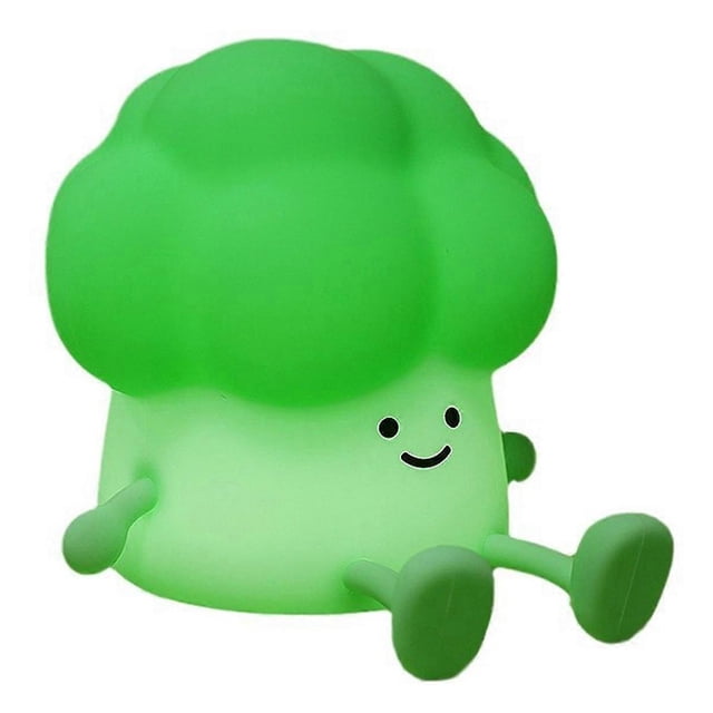 Cute Broccoli Night Light Children LED Sleep Lamp Toddler Decoration Cartoon Baby Bedside Lamp Acco