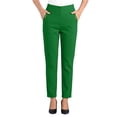 thumbnail image 2 of LVHAOGJOB Plus Size Pants for Women Elastic Waist Breathable Length Straight Leg Loose Fit with Pockets Womens Solid, 2 of 6
