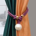 thumbnail image 4 of 2Pcs Curtain Strap Luxurious Magnetic Closure Adjustable Window Curtain Tieback Buckle Clip for Living Room, 4 of 10