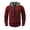 Red, variant on Men Flannel Plaid Jacket Lined Hoodies for Men Winter Warm Coat Buffalo Zipper Sweatshirt Black XXXL