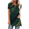 thumbnail image 2 of Puntoco Moda Mujer Verano Cuello Redondo Manga Corta Estampado Casual Camiseta Blusa Puntoco Puntoco-5123, 2 of 6