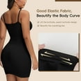 thumbnail image 2 of MANIFIQUE Women Shapewear Dress Full Slip Tummy Control Body Shaper V Neck Adjustable Spaghetti Strap, 2 of 6