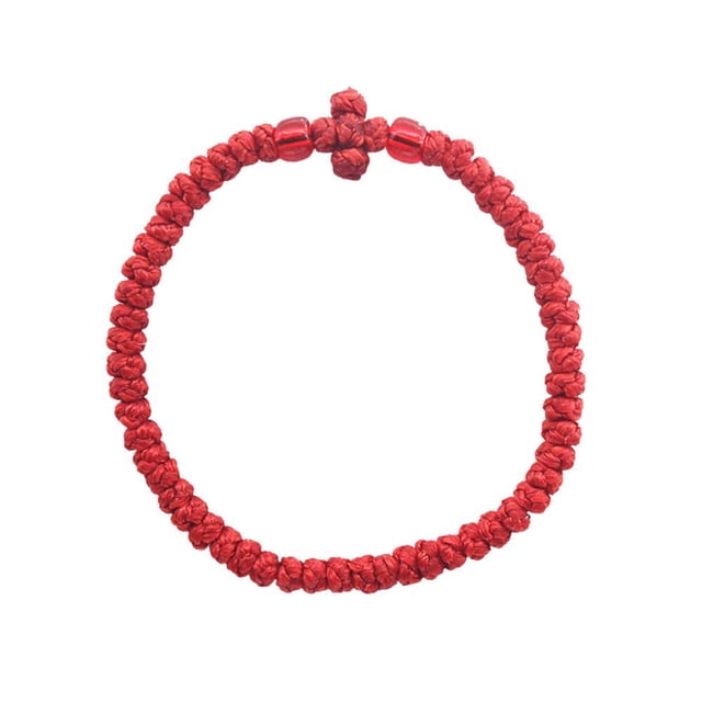 Orthodox Prayer Bracelet HandWoven Cross Christian Wristchain