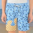 thumbnail image 2 of JAJAHO Boys Running Shorts Casual Summer Sweat Shorts Loose Fit Ice Cream Printed Drawstring Basketball Joggers For Kids 2-9Y Stylish Bottoms, 2 of 4
